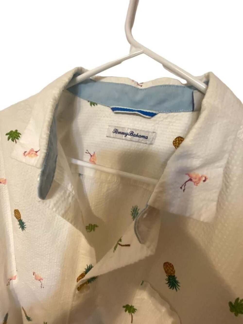 Tommy Bahama Button-Down Shirt Size XL/TG White Tropical Print